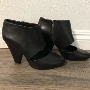 ALDO leather bootie heels